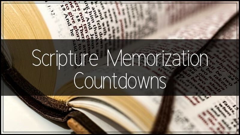 Scripture Memorization Countdowns
