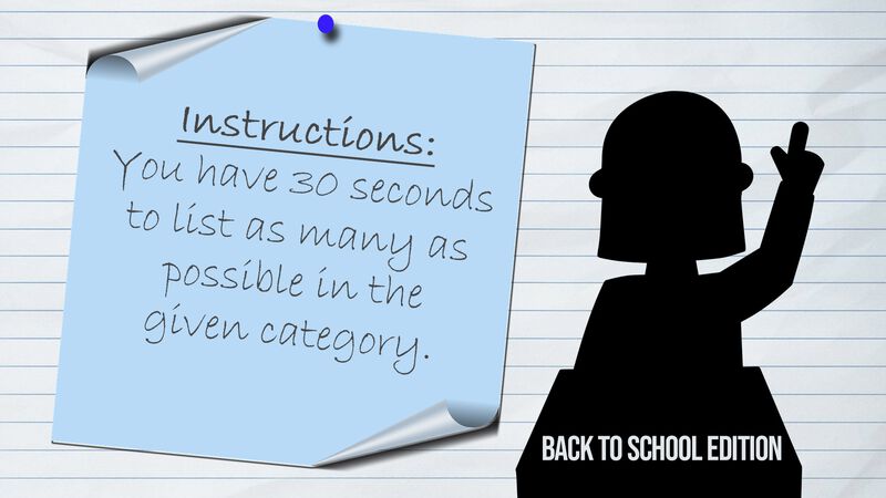 List Battle: Back To School Edition