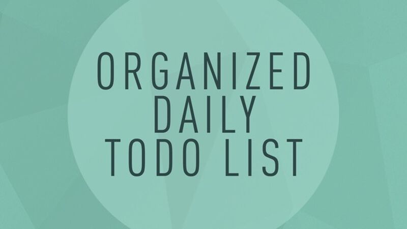 Organized Daily To-Do List
