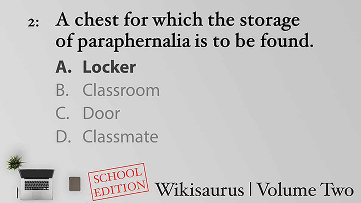 Wikisaurus, Volume Two – School Edition image number null