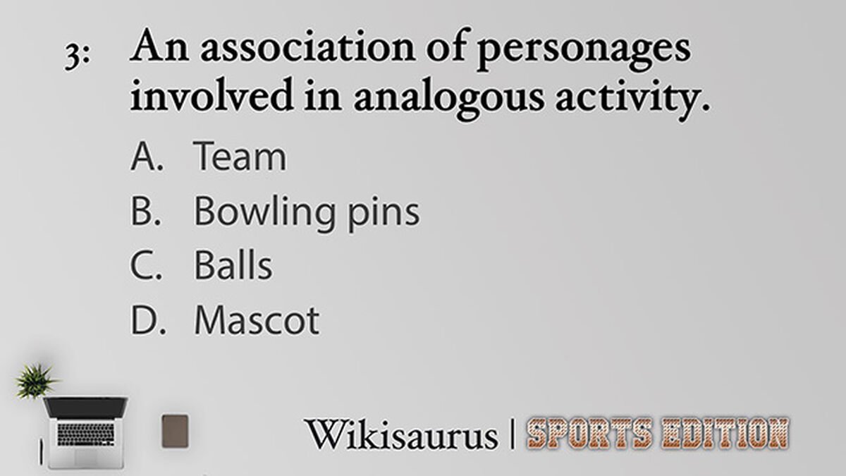 Wikisaurus, Volume Three – Sports Edition image number null