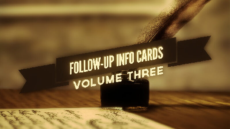 Follow Up Info Cards: Vol 3