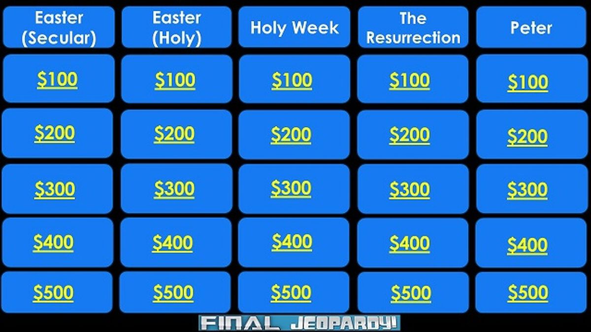 Easter Jeopardy image number null