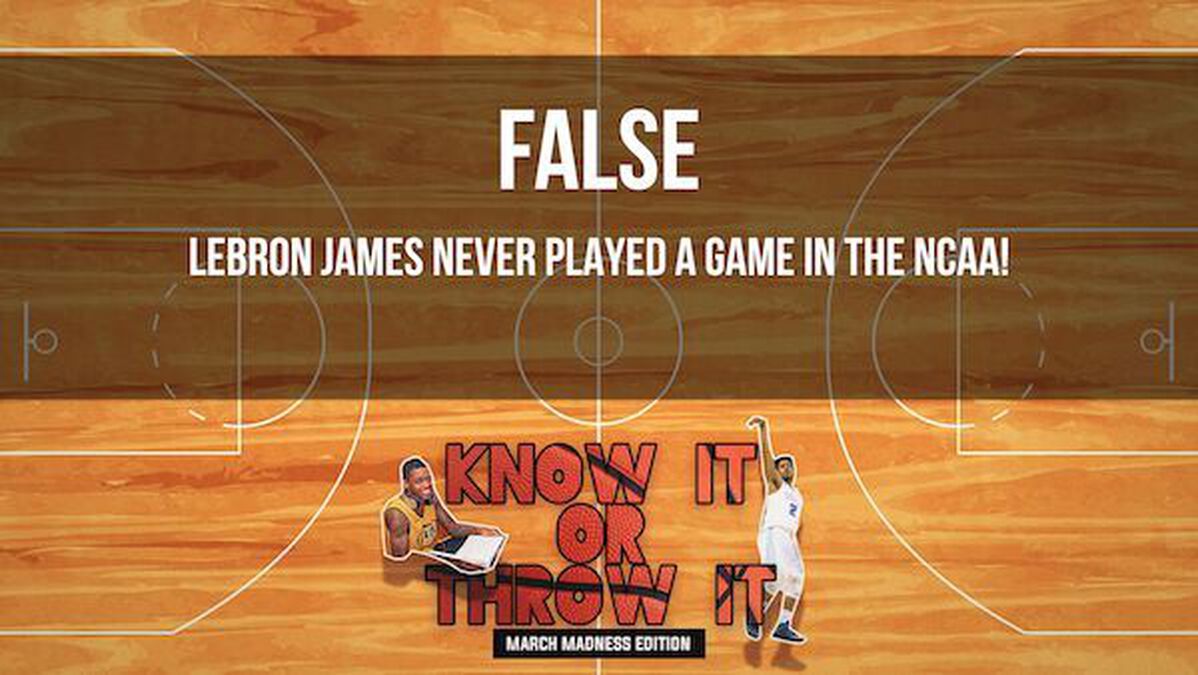 Know it or Throw it: March Madness Edition image number null