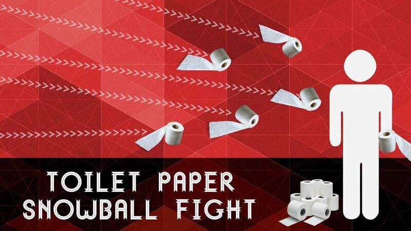 Toilet Paper Snowball Fight