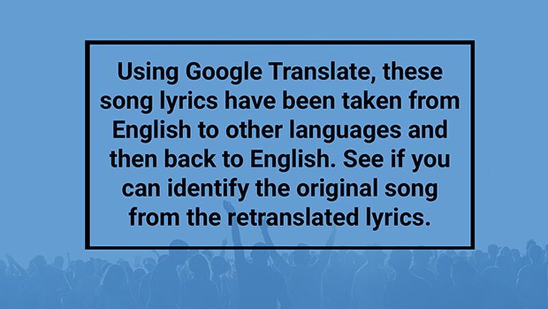Name That Badly Translated Lyric