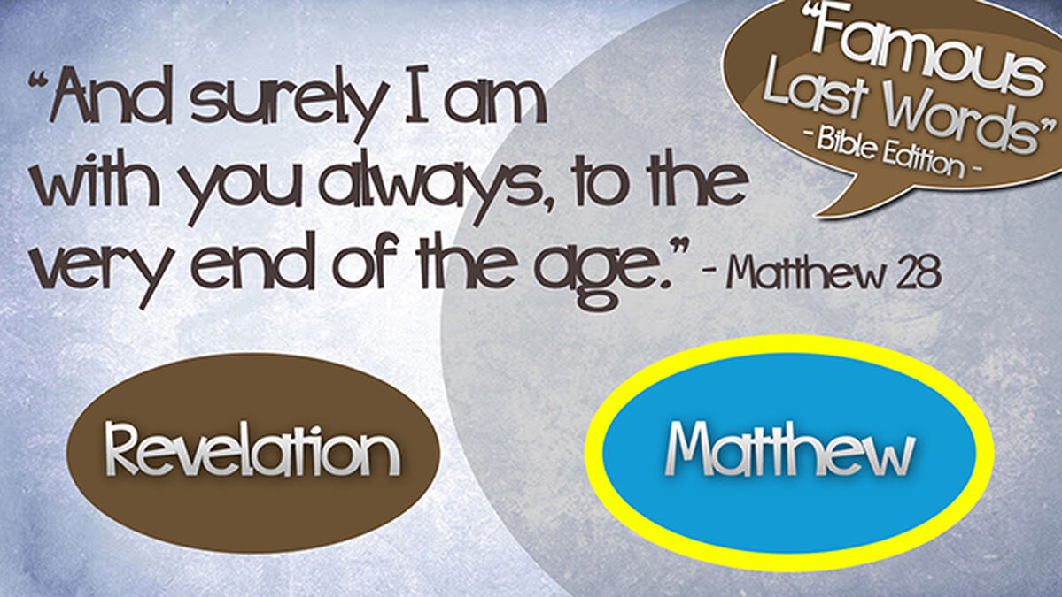 Famous Last Words: Bible Edition image number null