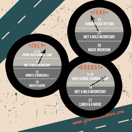 Customizable Summer Calendars Volume 2