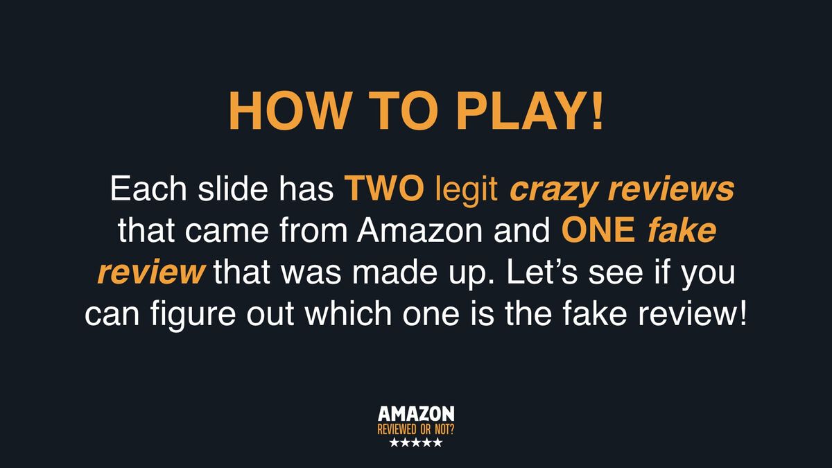 Amazon: Reviewed or Not? image number null