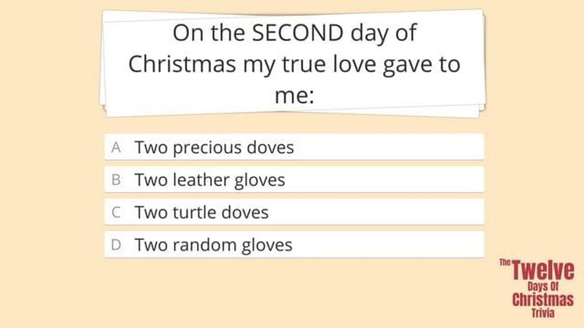 The Twelve Days Of Christmas Trivia image number null