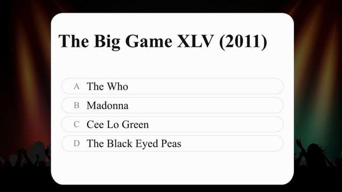 The Big Game Halftime Show Trivia image number null