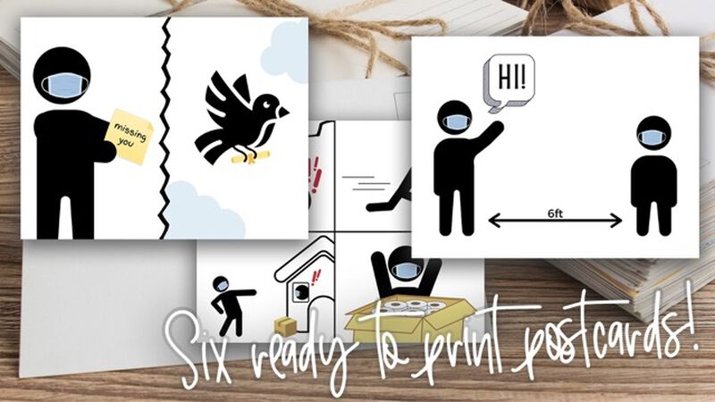 Social Distancing Postcards