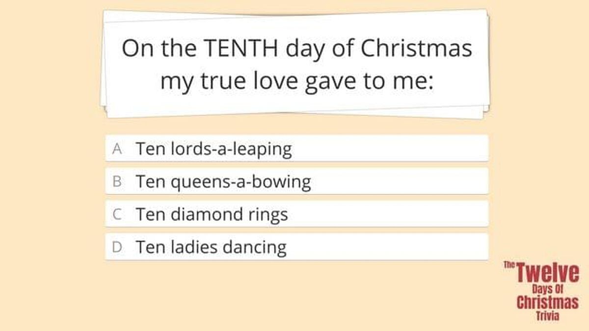 The Twelve Days Of Christmas Trivia image number null