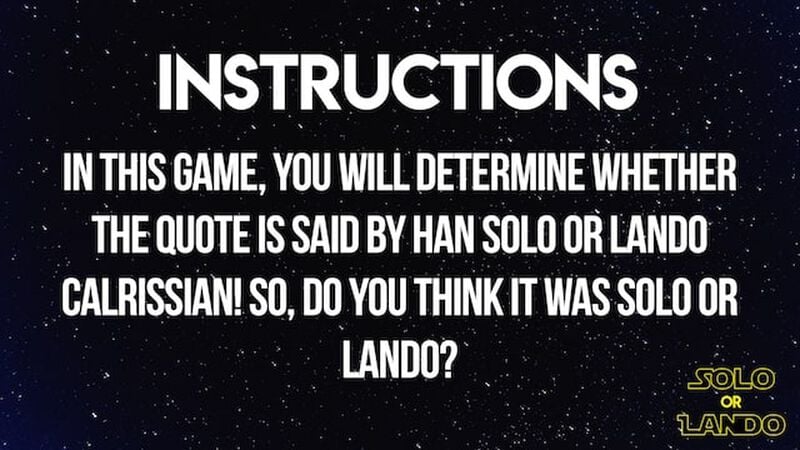 Solo or Lando