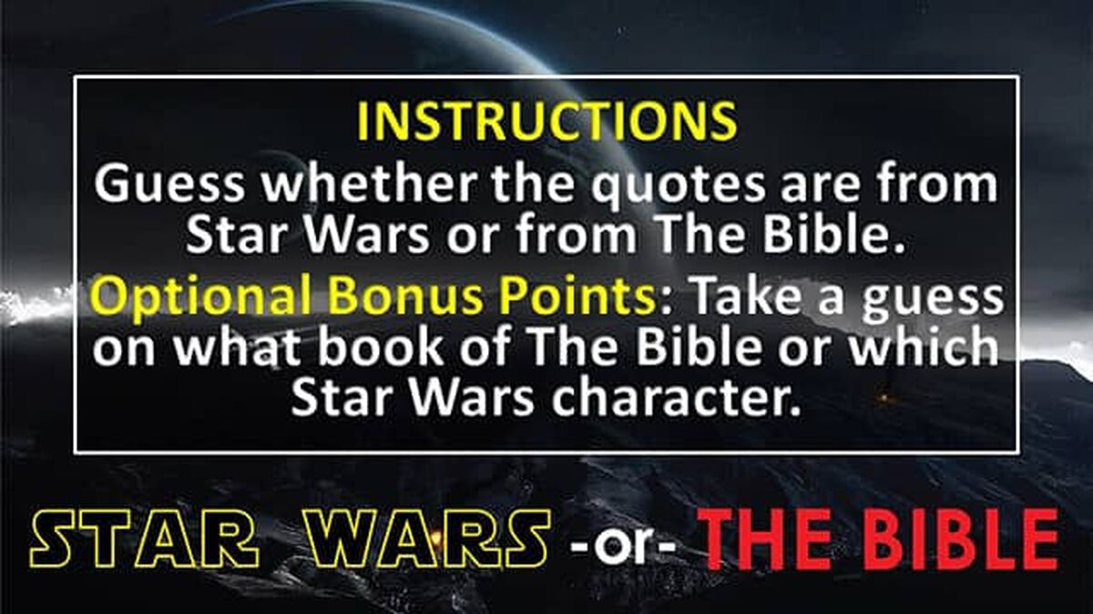 Star Wars or The Bible image number null