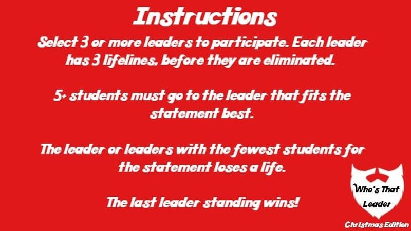 Who's That Leader Christmas Edition