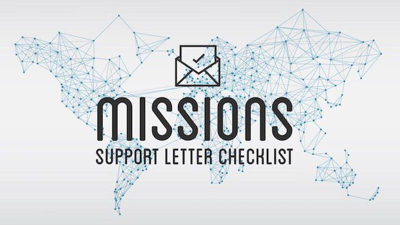 Mission Support Letter Checklist & Samples