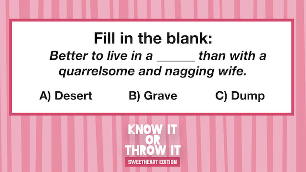 Know It or Throw It: Sweetheart Edition image number null
