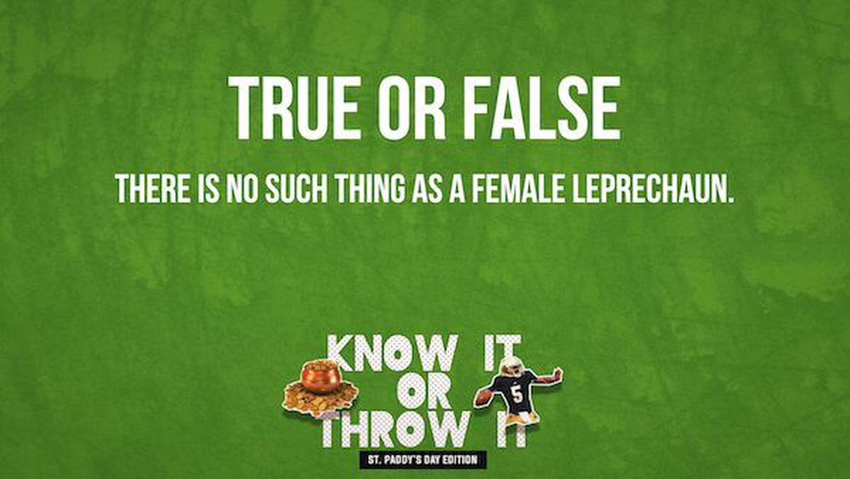Know It or Throw It: St. Paddy’s Day Edition image number null