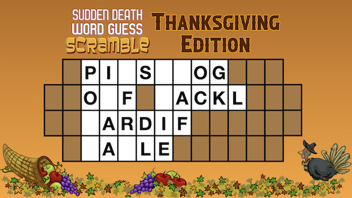 Sudden Death Word Guess Scramble Thanksgiving Edition image number null