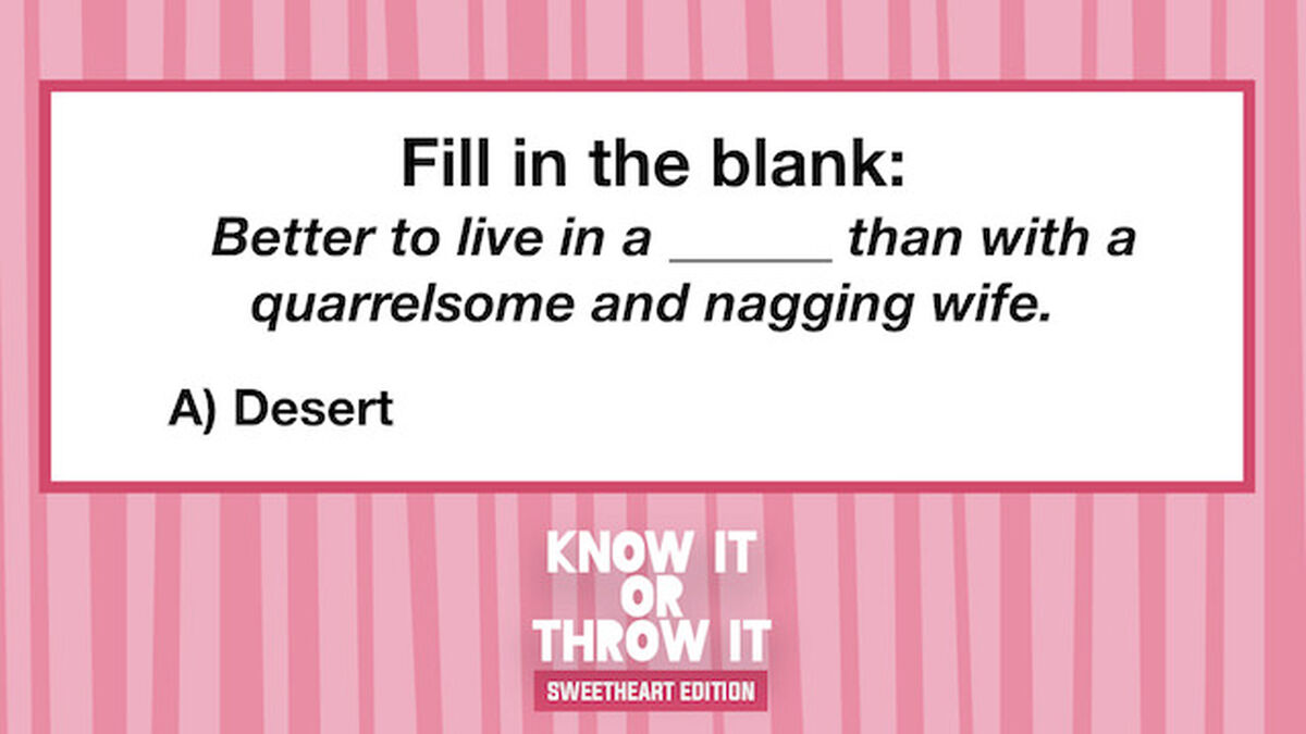 Know It or Throw It: Sweetheart Edition image number null