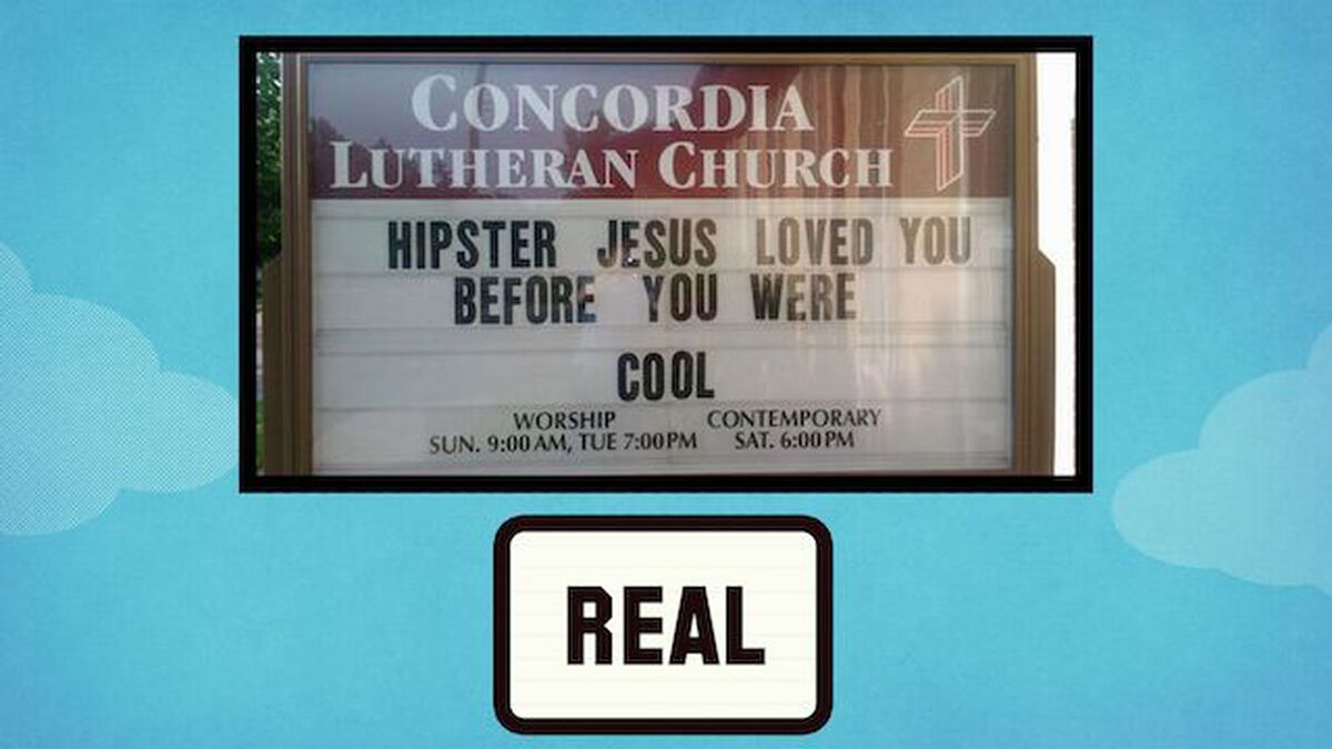 Church Signs: Real or Fake image number null