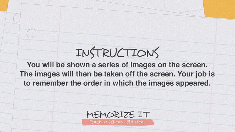 Memorize It: Back to School Edition