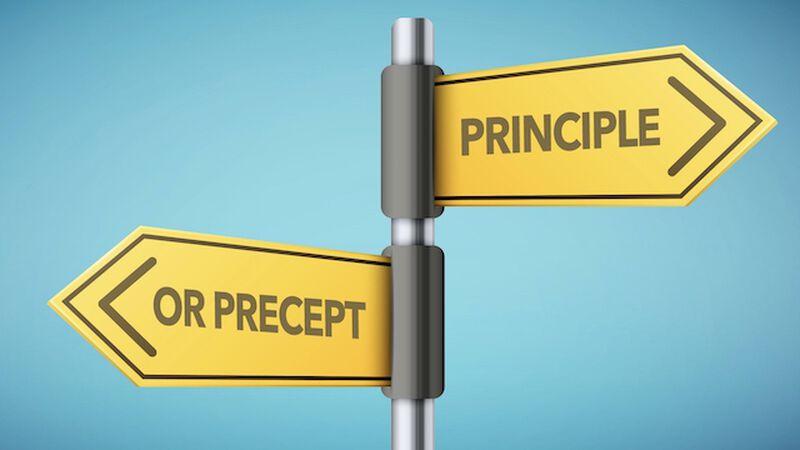 Principle or Precept? (laws or guidelines) 