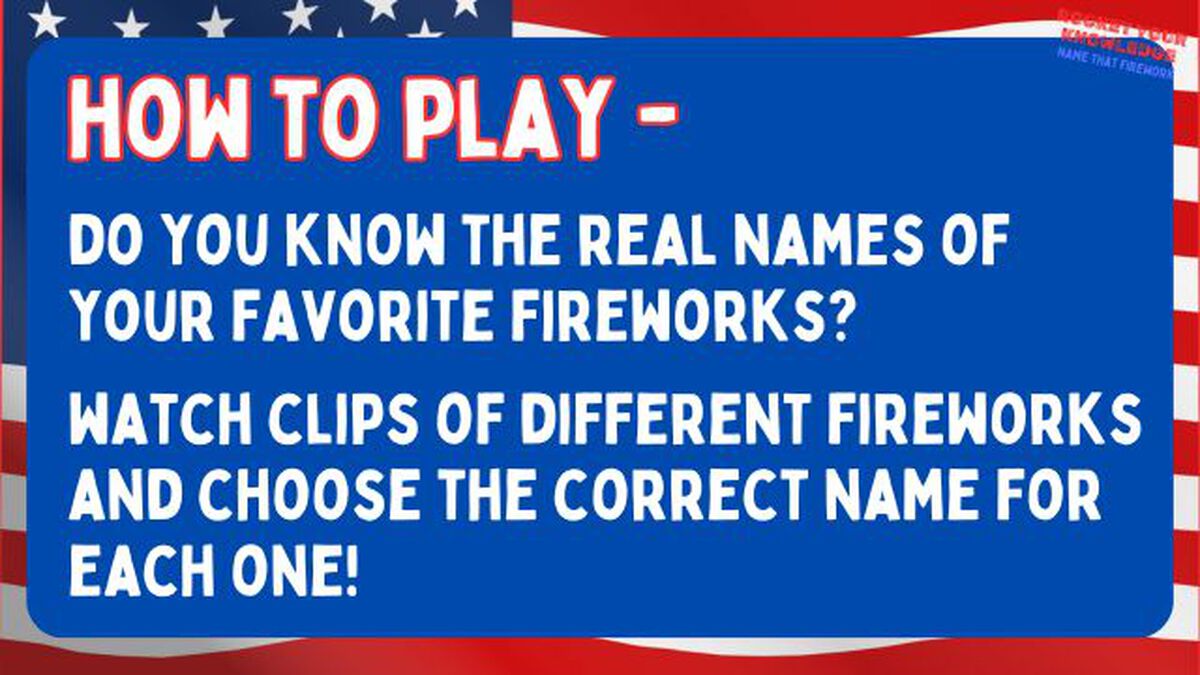 Rocket Your Knowledge - Name That Firework image number null