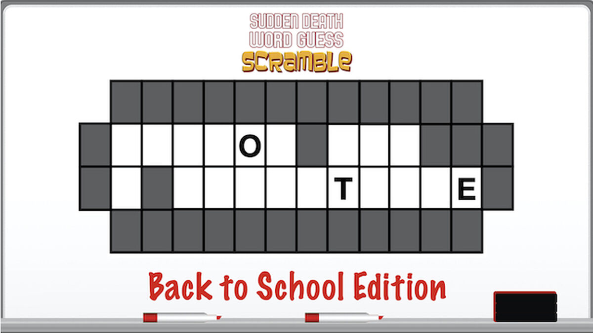 Sudden Death Word Guess Scramble Back to School Edition image number null