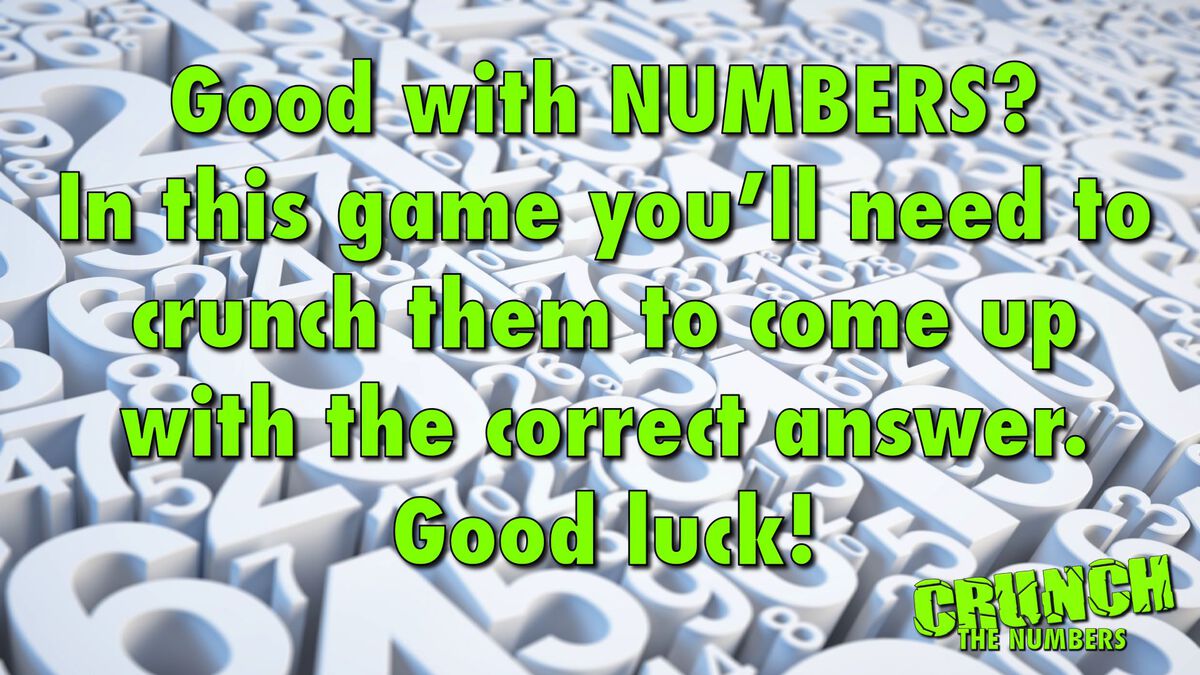 Crunch The Numbers image number null
