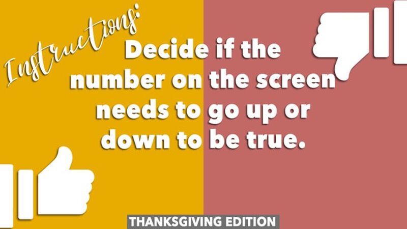 Up or Down: Thanksgiving Edition