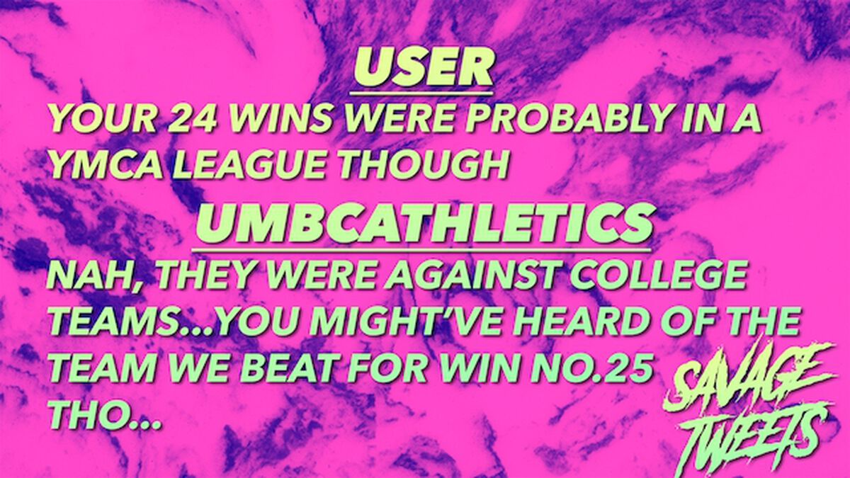 Savage Tweets: UMBC Edition image number null