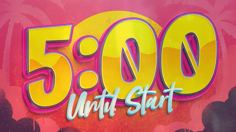 Pink Summer Grunge Countdown