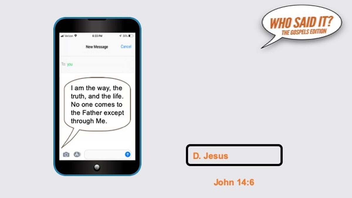 Who Said It? Gospels Edition image number null