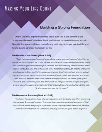 Making Your Life Count (reproducible growth booklets)