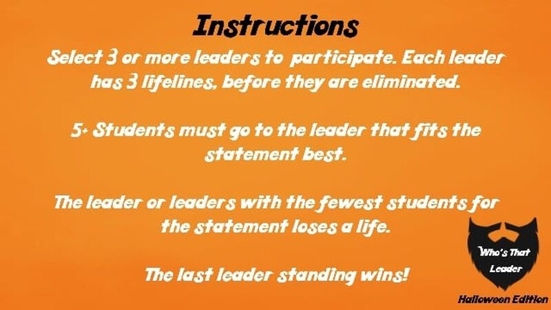 Who's That Leader Halloween Edition