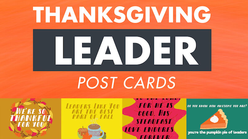 Thanksgiving Leader "Thank You" Postcards
