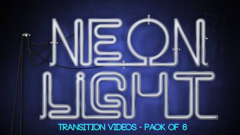 Neon Lights Transition Video 6 pack