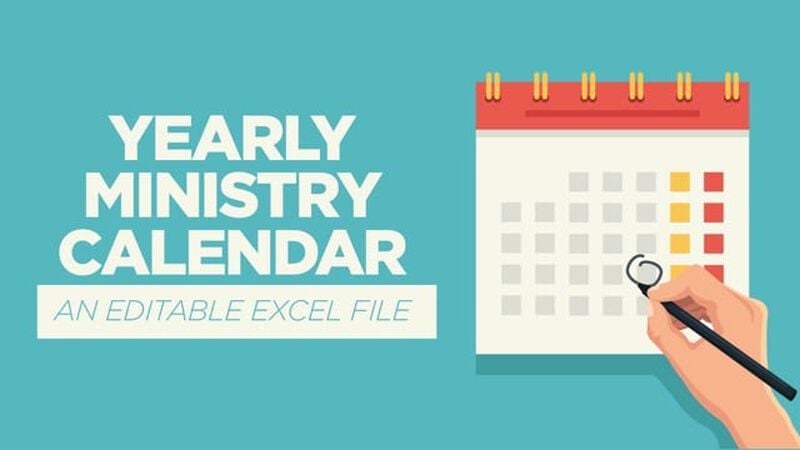 Yearly Youth Ministry Calendar