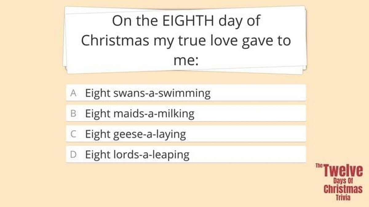 The Twelve Days Of Christmas Trivia image number null