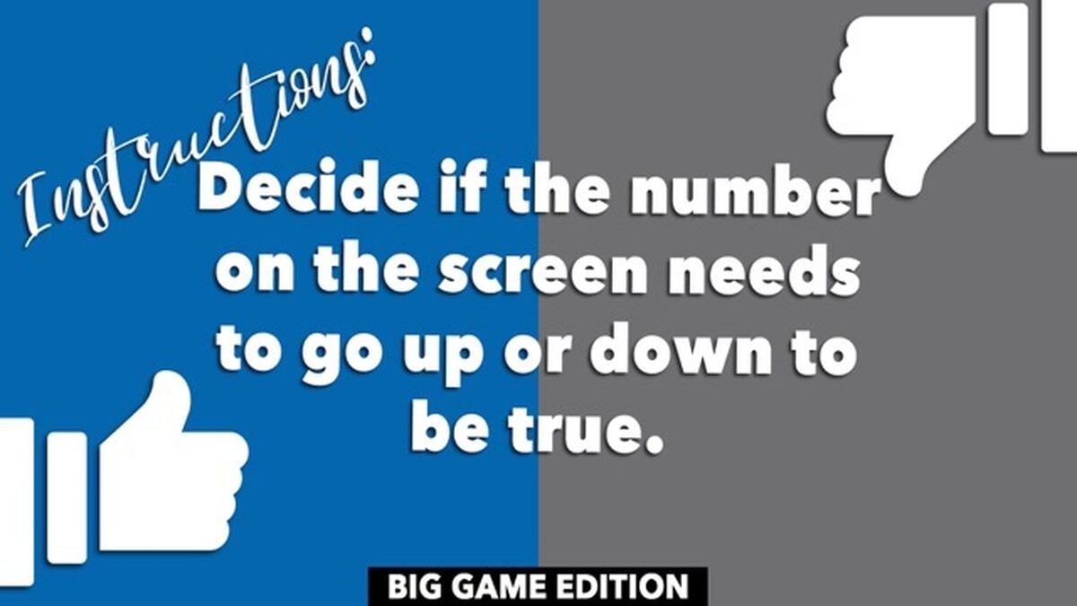 UP OR DOWN: BIG GAME EDITION image number null