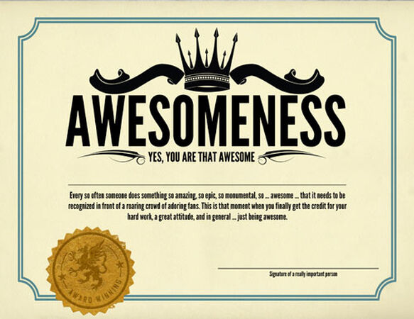 Encouragement Certificates