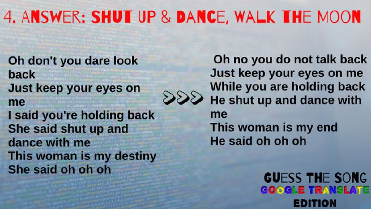 Guess the Song: Google Translate Edition image number null