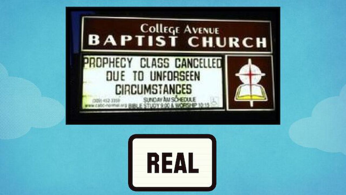 Church Signs: Real or Fake image number null