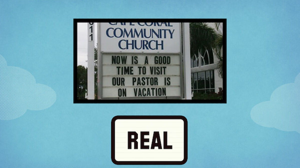Church Signs: Real or Fake 2 image number null