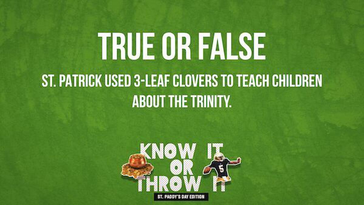 Know It or Throw It: St. Paddy’s Day Edition image number null
