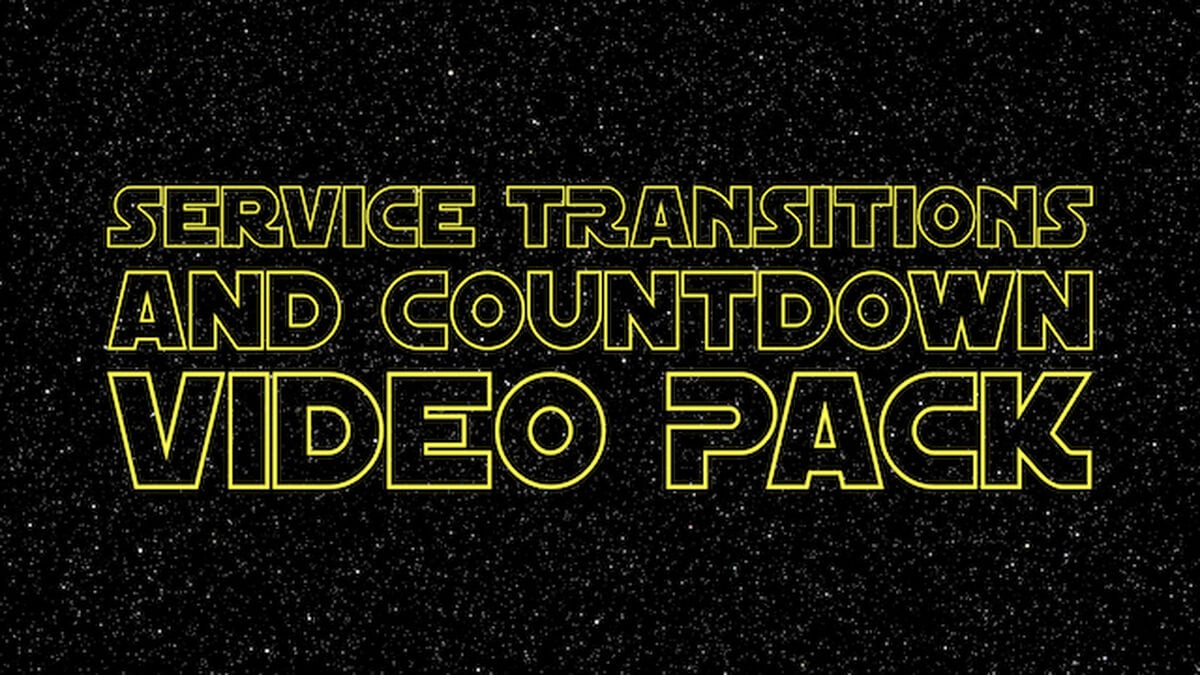 Star Wars Themed Service Transitions and Countdown Video Pack image number null