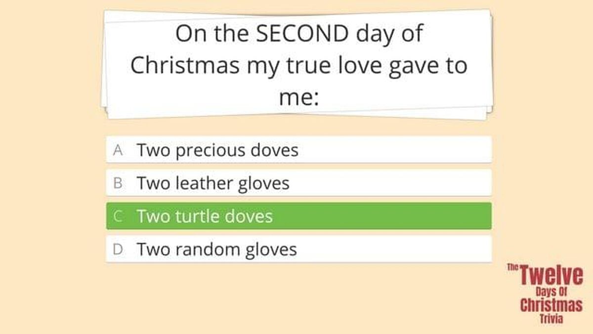 The Twelve Days Of Christmas Trivia image number null