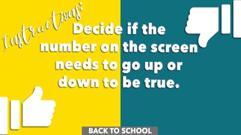 Up or Down: Back to School Edition